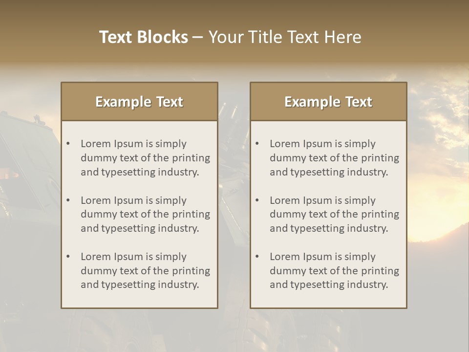 Aggression Tank Gun PowerPoint Template
