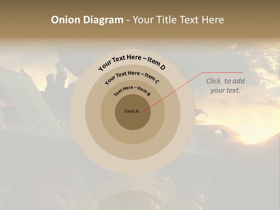 Aggression Tank Gun PowerPoint Template