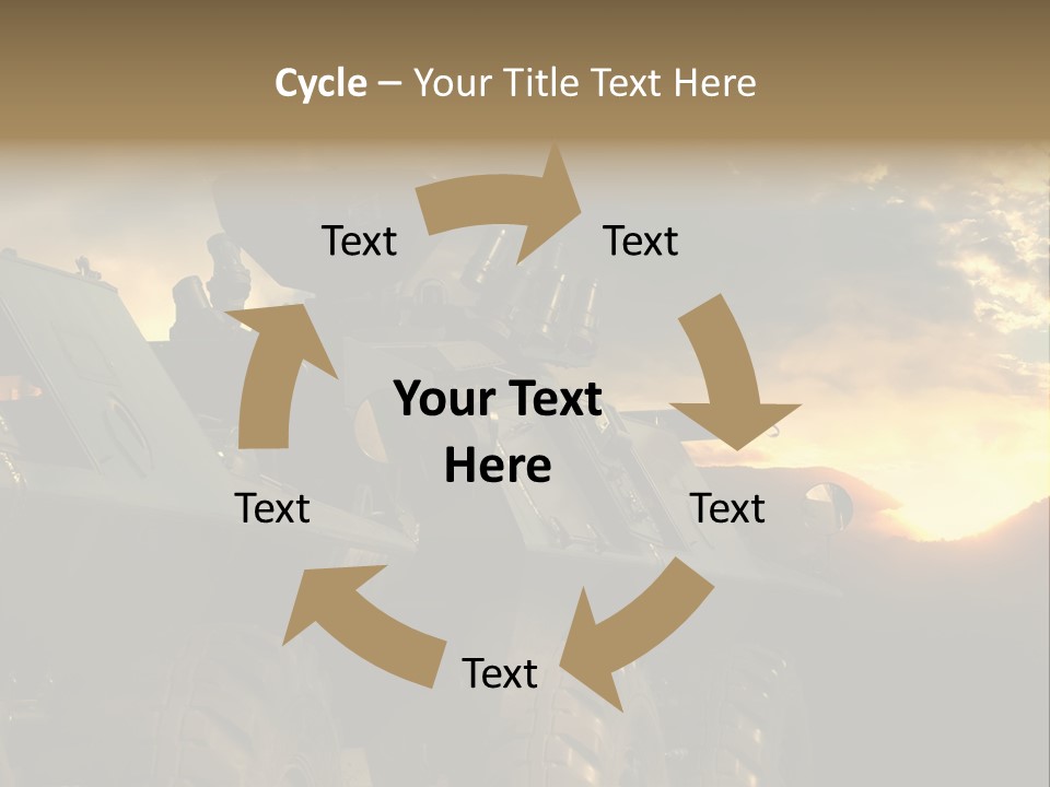 Aggression Tank Gun PowerPoint Template