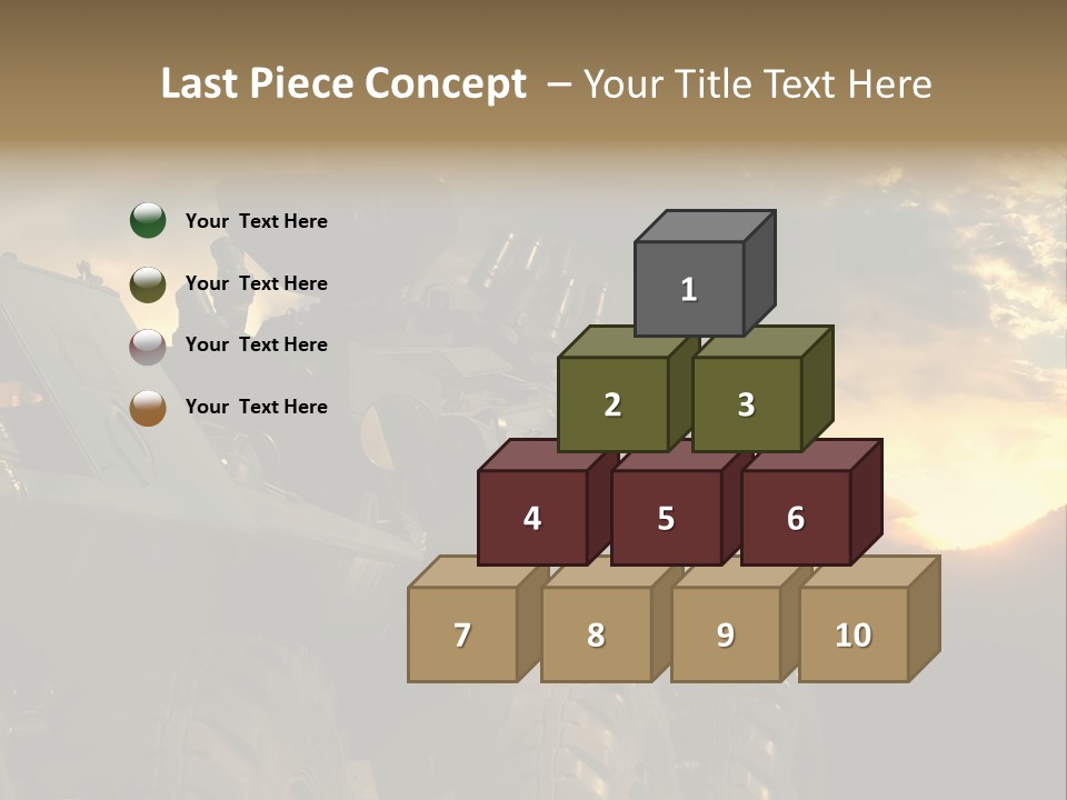 Aggression Tank Gun PowerPoint Template