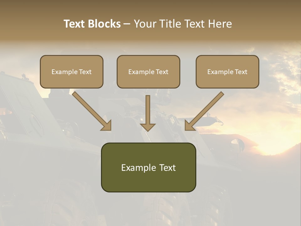 Aggression Tank Gun PowerPoint Template