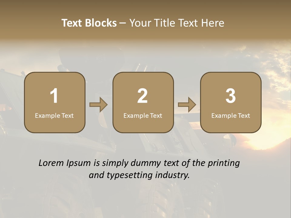 Aggression Tank Gun PowerPoint Template