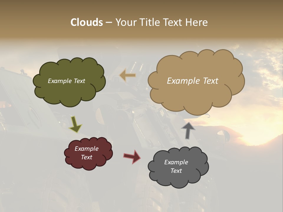 Aggression Tank Gun PowerPoint Template