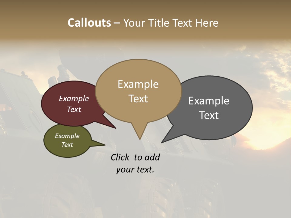Aggression Tank Gun PowerPoint Template