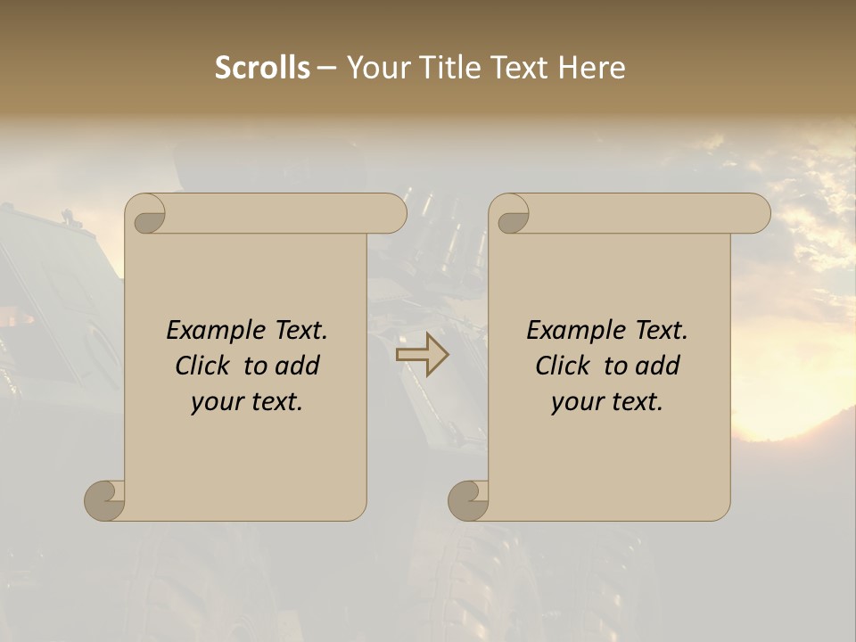 Aggression Tank Gun PowerPoint Template