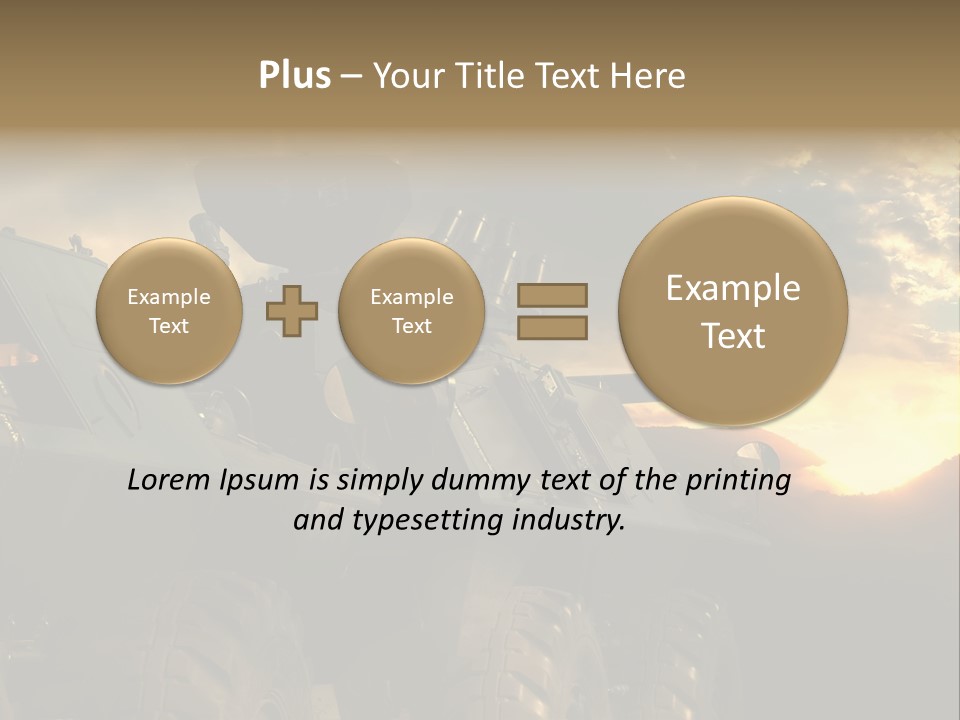 Aggression Tank Gun PowerPoint Template
