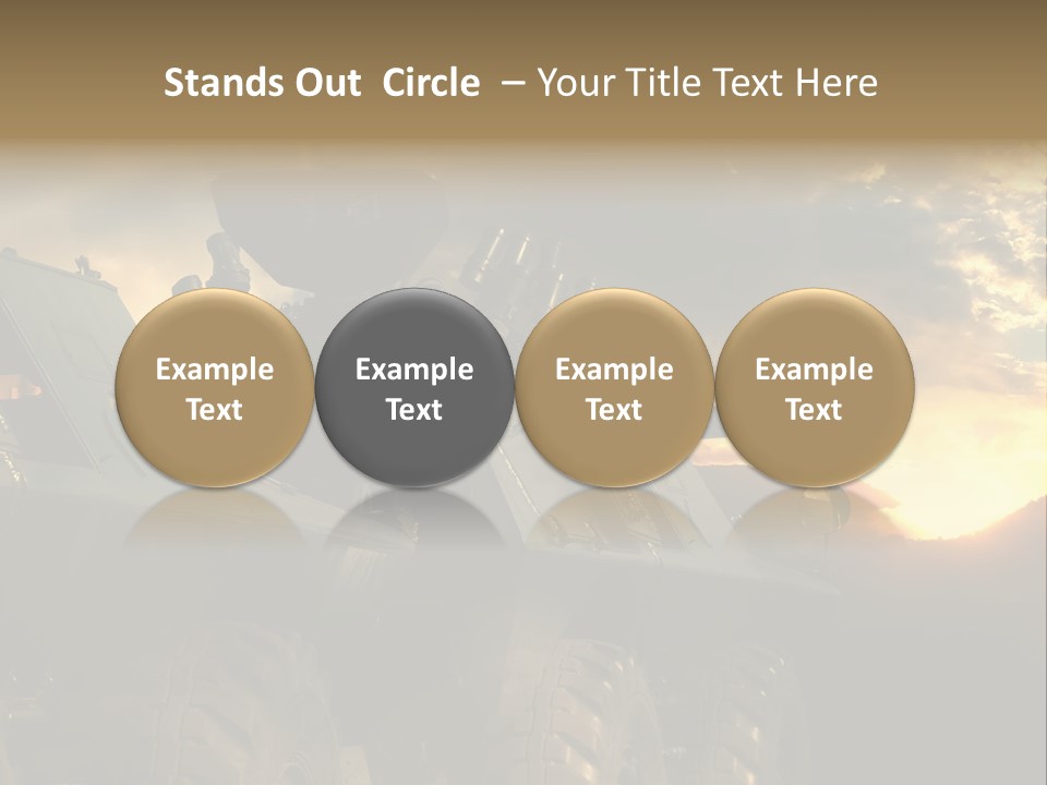 Aggression Tank Gun PowerPoint Template