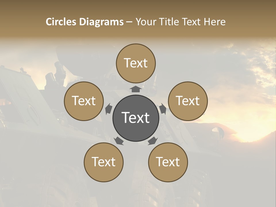 Aggression Tank Gun PowerPoint Template