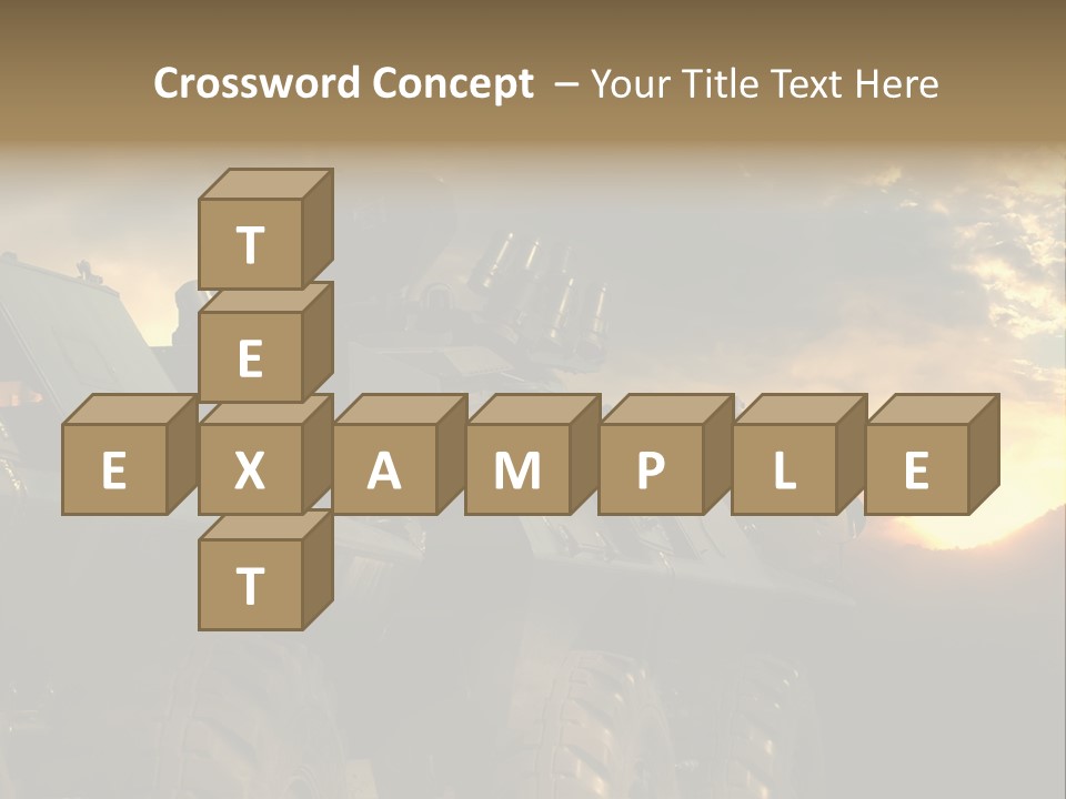 Aggression Tank Gun PowerPoint Template