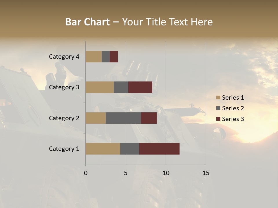 Aggression Tank Gun PowerPoint Template