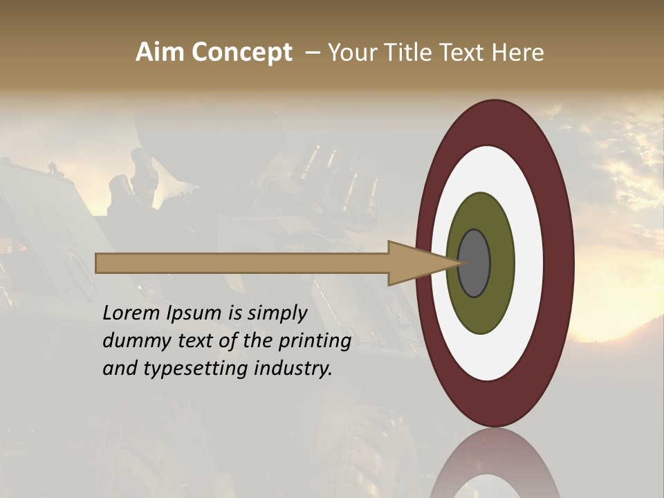 Aggression Tank Gun PowerPoint Template