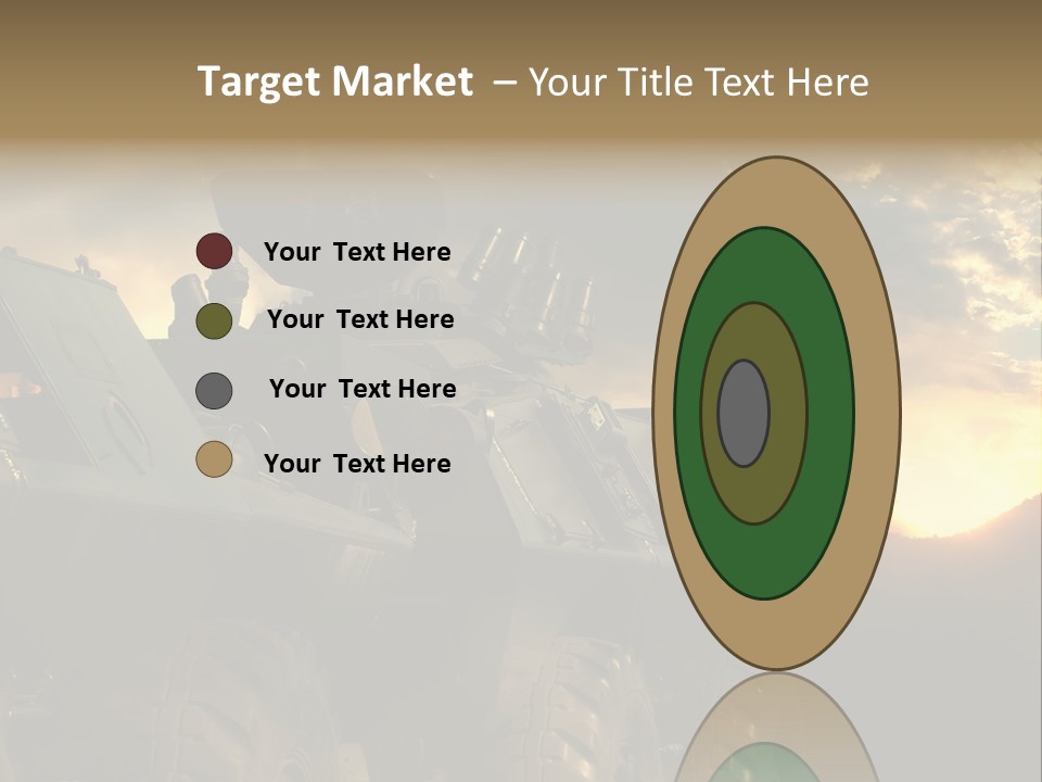Aggression Tank Gun PowerPoint Template