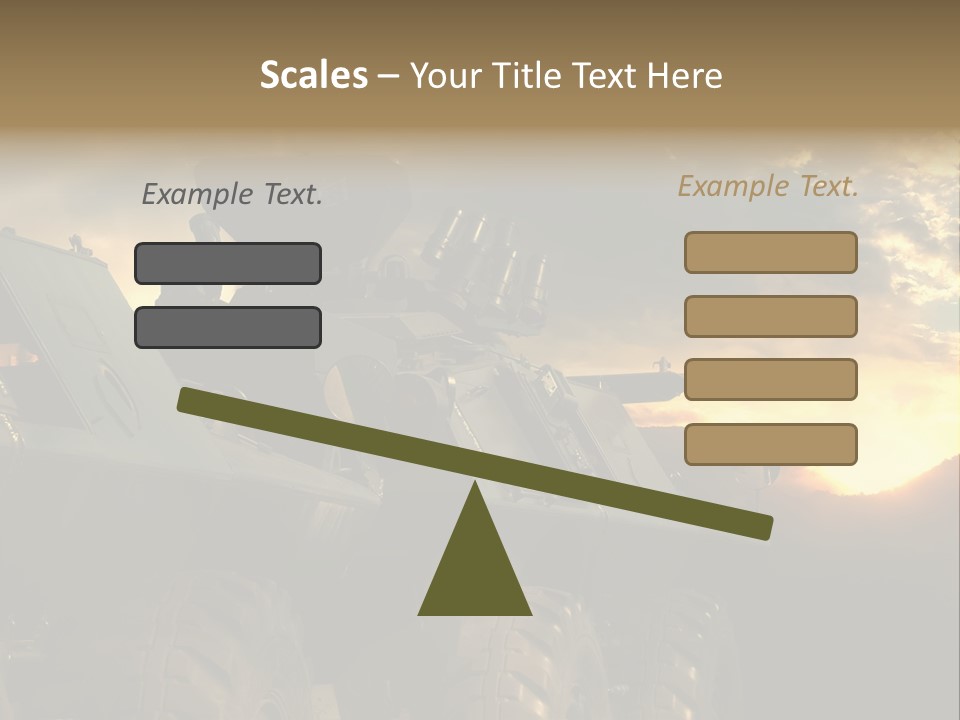 Aggression Tank Gun PowerPoint Template