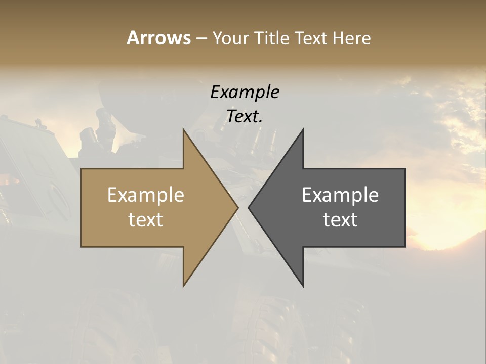 Aggression Tank Gun PowerPoint Template