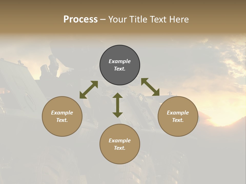 Aggression Tank Gun PowerPoint Template