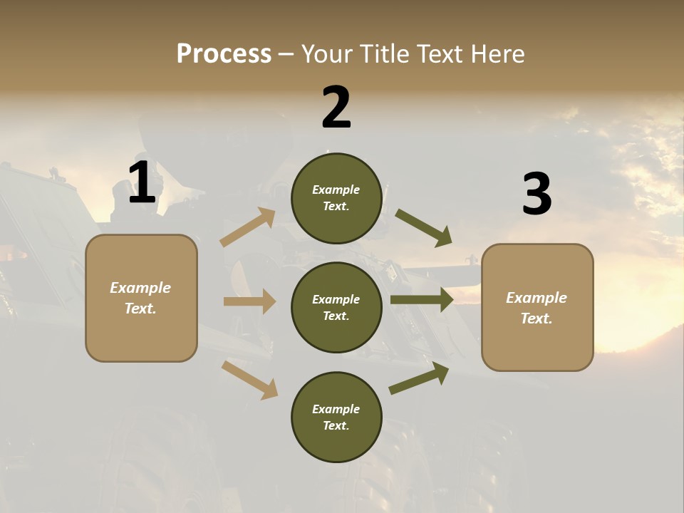 Aggression Tank Gun PowerPoint Template