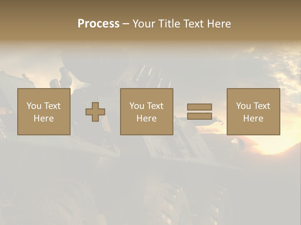 Aggression Tank Gun PowerPoint Template