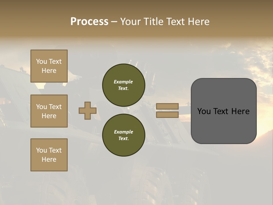 Aggression Tank Gun PowerPoint Template