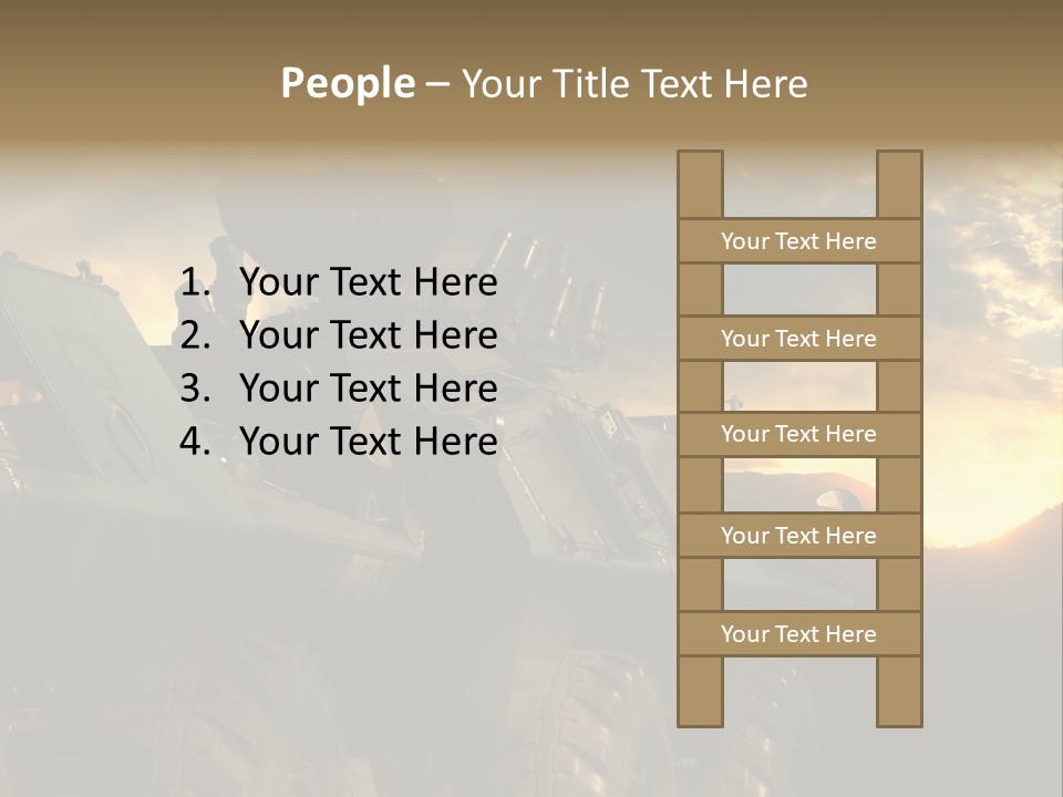 Aggression Tank Gun PowerPoint Template