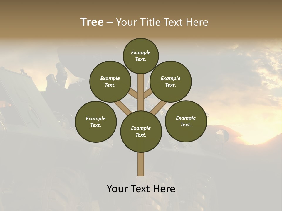 Aggression Tank Gun PowerPoint Template