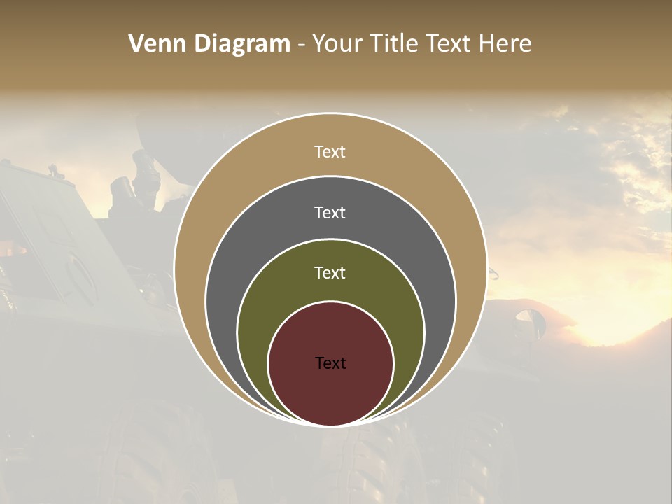 Aggression Tank Gun PowerPoint Template
