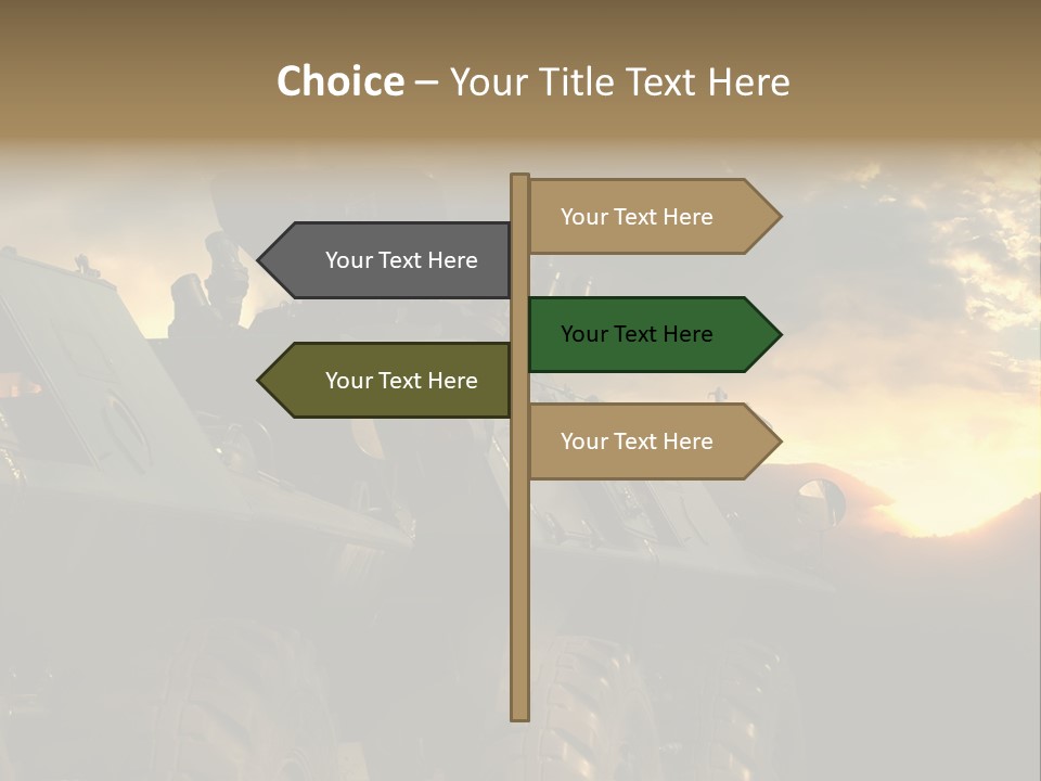 Aggression Tank Gun PowerPoint Template