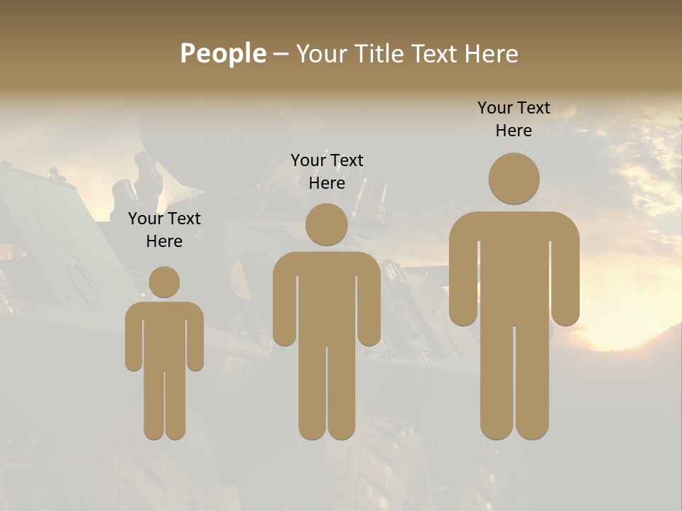 Aggression Tank Gun PowerPoint Template