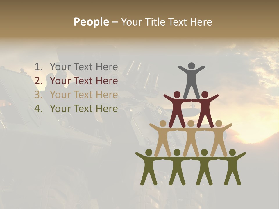 Aggression Tank Gun PowerPoint Template