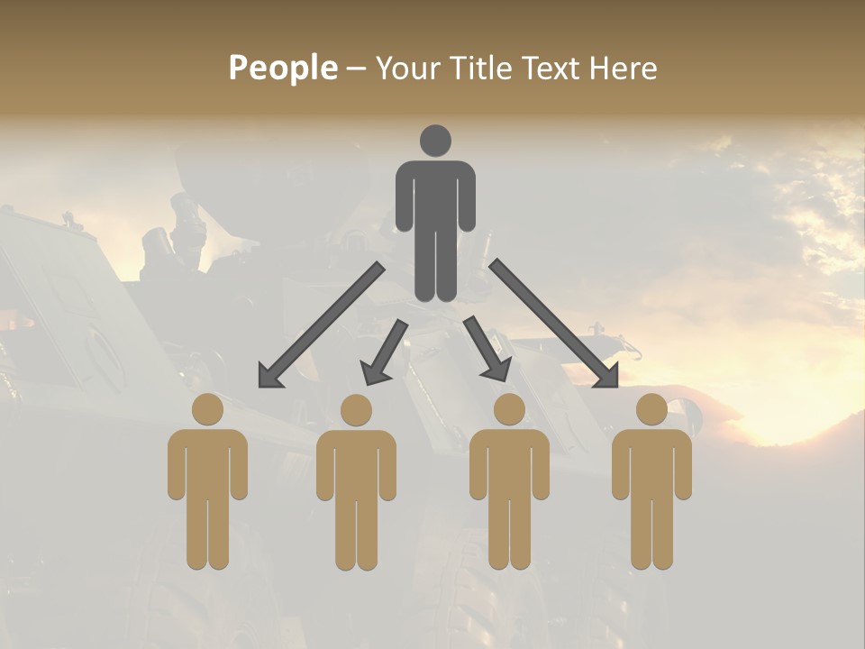 Aggression Tank Gun PowerPoint Template