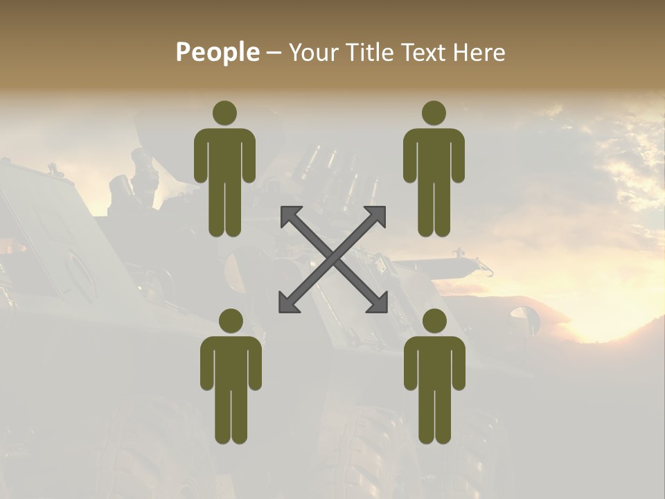 Aggression Tank Gun PowerPoint Template