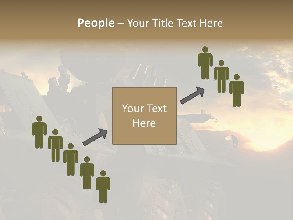 Aggression Tank Gun PowerPoint Template