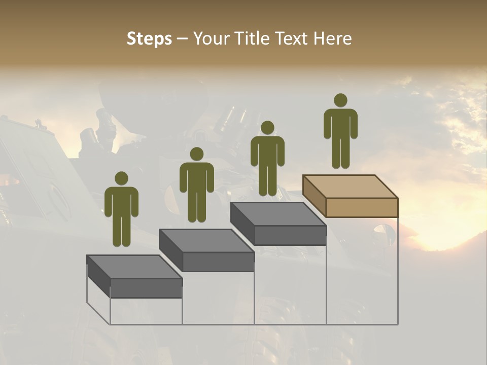 Aggression Tank Gun PowerPoint Template