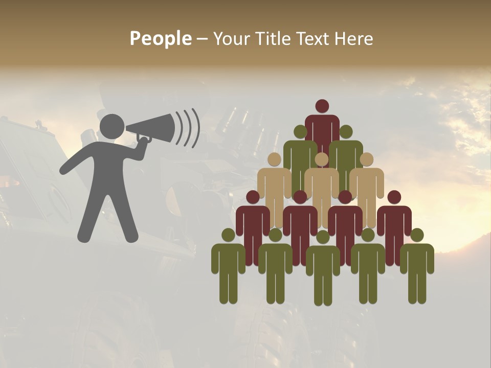 Aggression Tank Gun PowerPoint Template