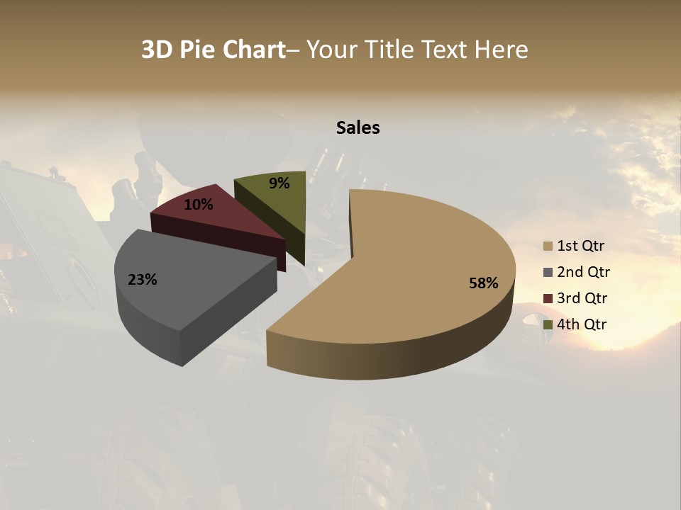 Aggression Tank Gun PowerPoint Template