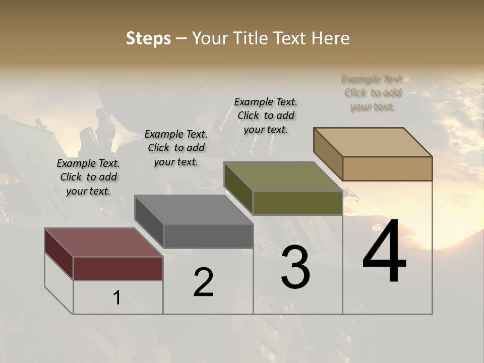 Aggression Tank Gun PowerPoint Template