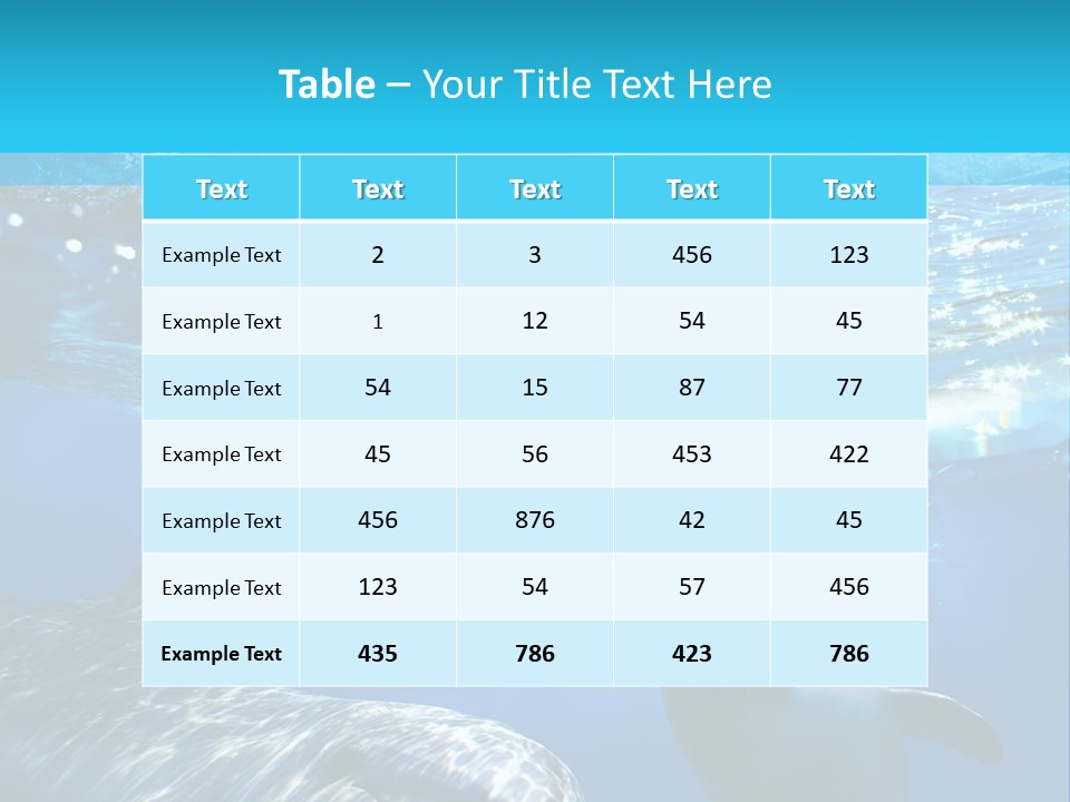 Sunshine Aquatic Blue PowerPoint Template