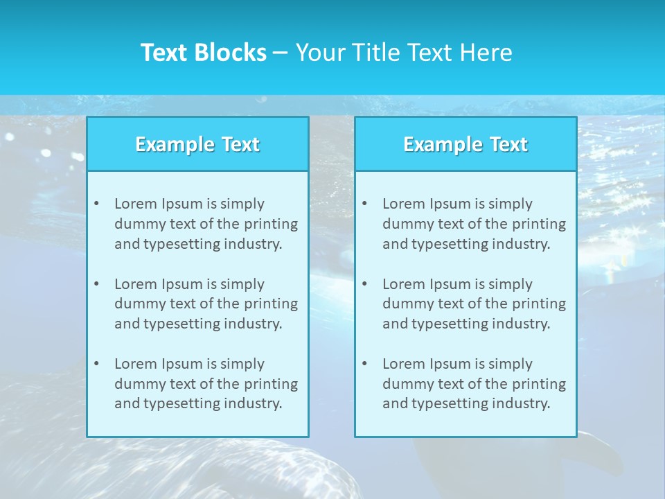 Sunshine Aquatic Blue PowerPoint Template