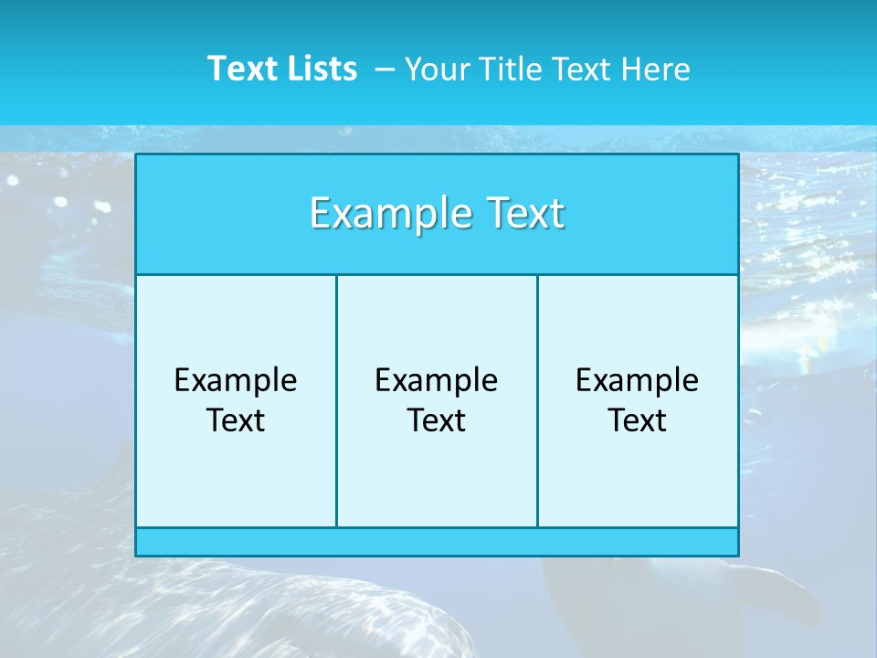 Sunshine Aquatic Blue PowerPoint Template
