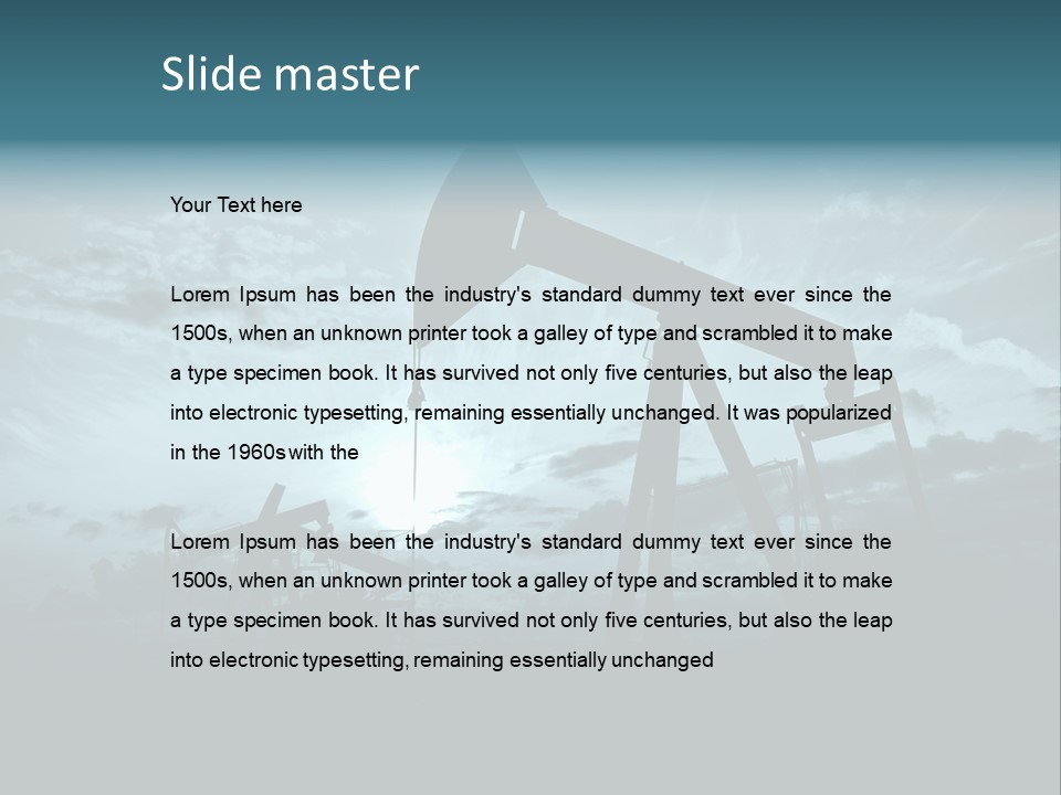 Environment Silhouette Energy PowerPoint Template