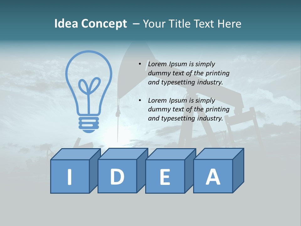 Environment Silhouette Energy PowerPoint Template
