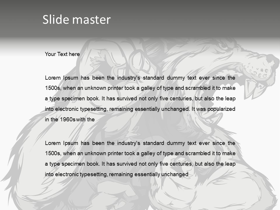 Vector Muscular Teeth PowerPoint Template