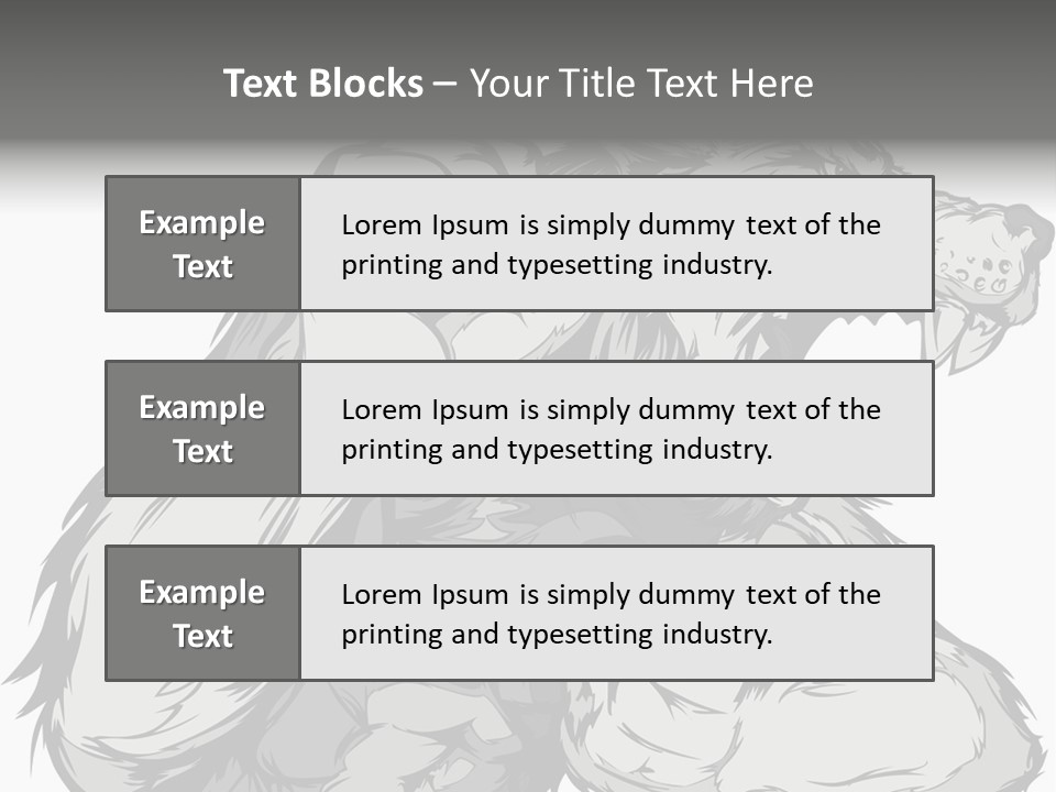 Vector Muscular Teeth PowerPoint Template
