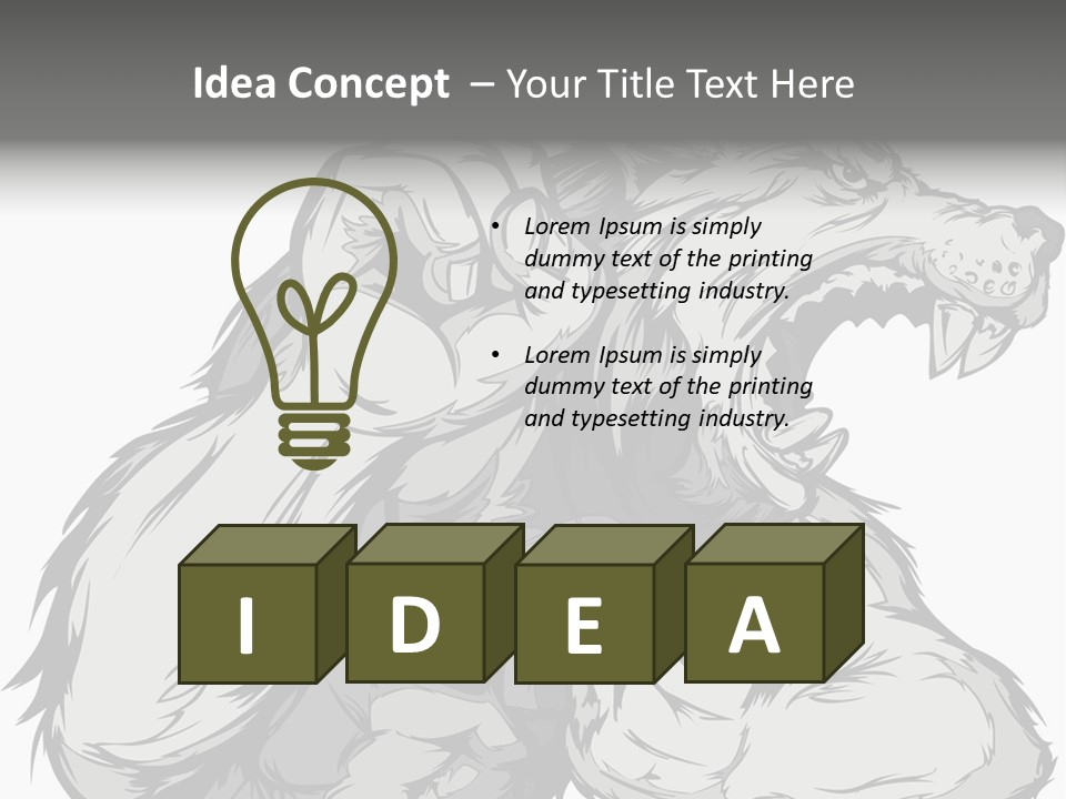 Vector Muscular Teeth PowerPoint Template