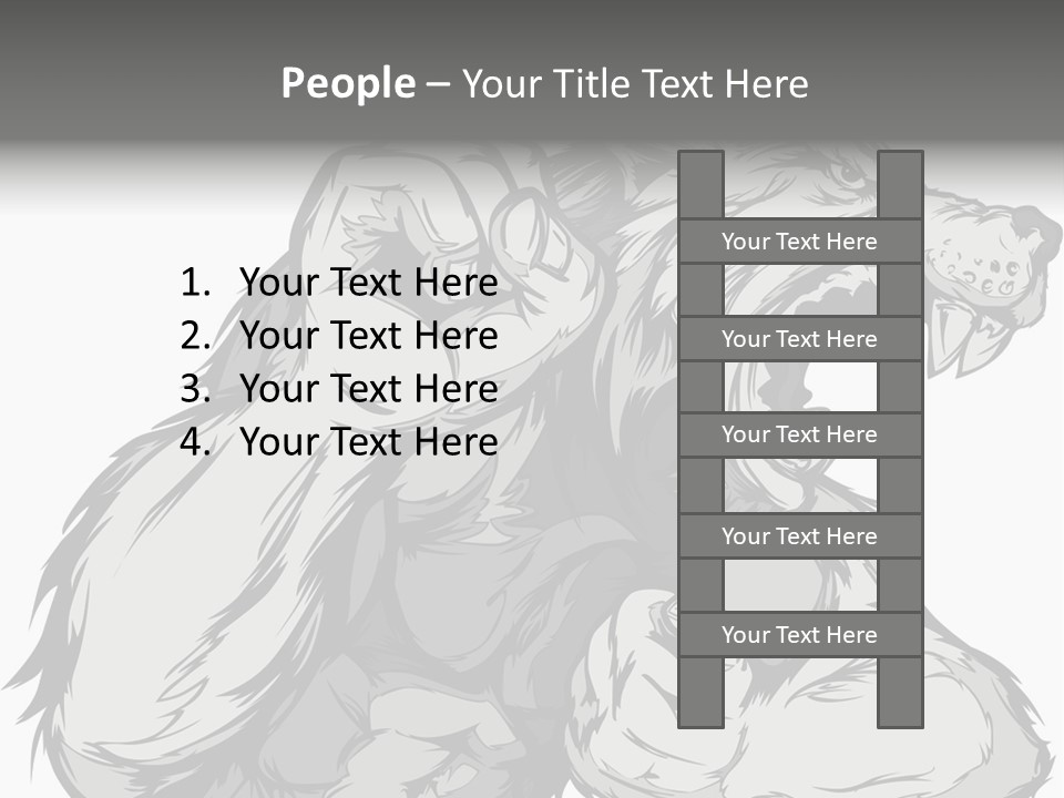 Vector Muscular Teeth PowerPoint Template