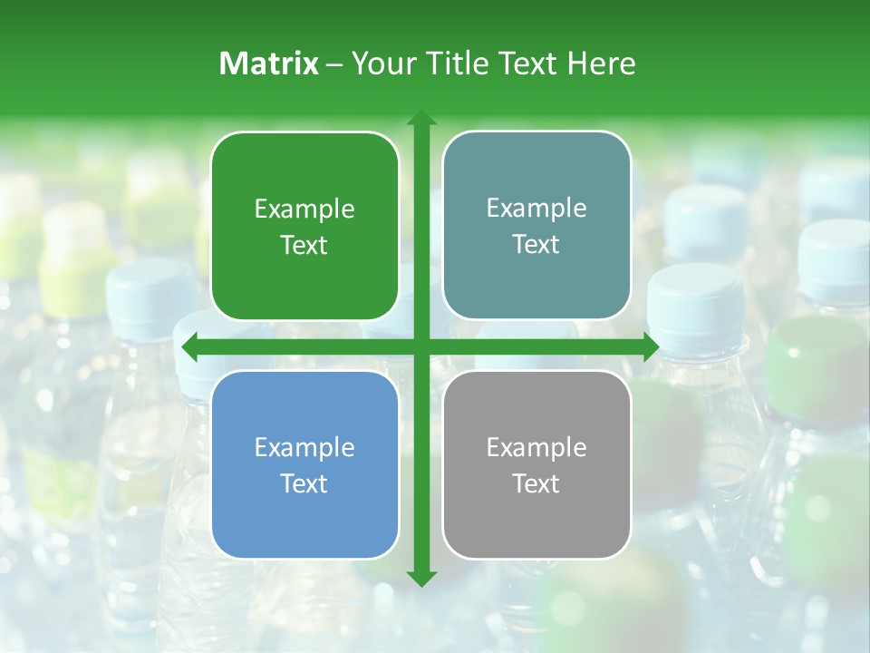 A Group Of Bottled Water Bottles Sitting On Top Of A Table PowerPoint Template