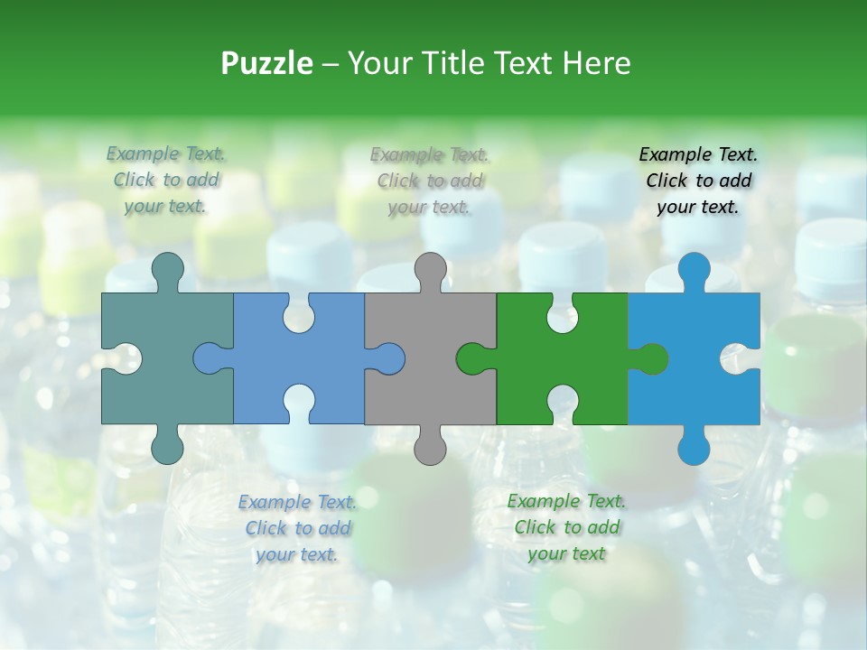 A Group Of Bottled Water Bottles Sitting On Top Of A Table PowerPoint Template