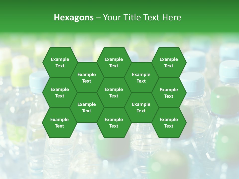 A Group Of Bottled Water Bottles Sitting On Top Of A Table PowerPoint Template