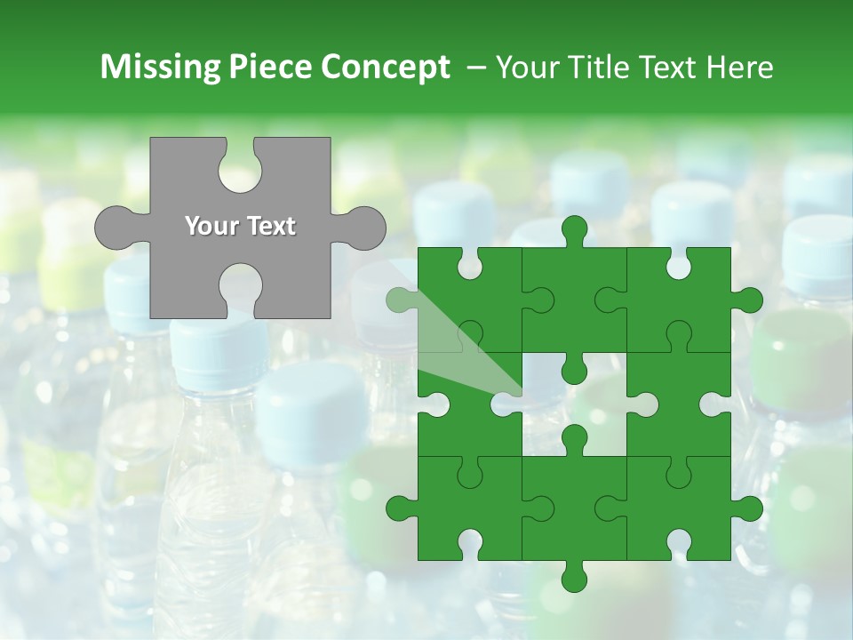 A Group Of Bottled Water Bottles Sitting On Top Of A Table PowerPoint Template