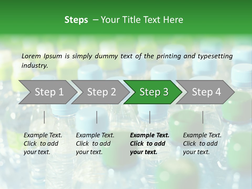 A Group Of Bottled Water Bottles Sitting On Top Of A Table PowerPoint Template