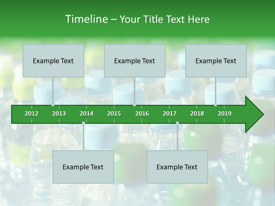 A Group Of Bottled Water Bottles Sitting On Top Of A Table PowerPoint Template